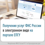 Получение услуг ФНС России в электронном виде на портале ЕПГУ