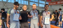 Три медали Первенства края по борьбе