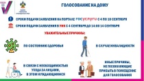 С 4 сентября стартовал приём заявлений о голосовании на дому. 
